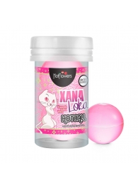 Лубрикант на силиконовой основе с эффектом вибрации Xana Loka Hot Ball (2 шарика по 3 гр.) - HotFlowers - купить с доставкой в Петрозаводске
