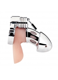 Клетка на пенис из металла Obedience Cock Cage - BlueLine - купить с доставкой в Петрозаводске