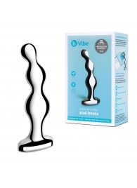 Стальной анальный фаллоимитатор для простаты Stainless Steel Anal Beads - 13 см. - b-Vibe - в Петрозаводске купить с доставкой