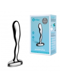 Стальной стимулятор простаты Stainless Steel Prostate Plug - 11,5 см. - b-Vibe - в Петрозаводске купить с доставкой