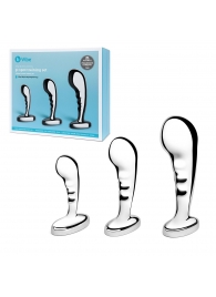 Набор из 3 стальных стимуляторов простаты Stainless Steel P-spot Training Set - b-Vibe - в Петрозаводске купить с доставкой