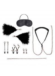 Большой эротический набор из 12 предметов Interchangeable Collar   Nipple Clips Set - Lux Fetish - купить с доставкой в Петрозаводске