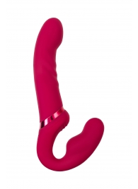 Малиновый безремневой страпон Lapis - 23 см. - Lovense - купить с доставкой в Петрозаводске