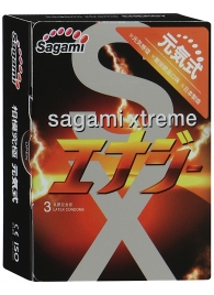 Презервативы Sagami Xtreme ENERGY с ароматом энергетика - 3 шт. - Sagami - купить с доставкой в Петрозаводске