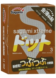 Презервативы Sagami Xtreme FEEL UP с точечной текстурой и линиями прилегания - 3 шт. - Sagami - купить с доставкой в Петрозаводске