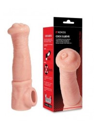 Телесная фантазийная насадка на член Cock Sleeve Size L - KOKOS - в Петрозаводске купить с доставкой