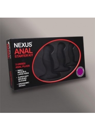 Набор из 3 массажеров простаты чёрного цвета NEXUS ANAL STARTER KIT - Nexus Range - в Петрозаводске купить с доставкой