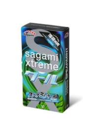 Презервативы Sagami Xtreme Mint с ароматом мяты - 10 шт. - Sagami - купить с доставкой в Петрозаводске