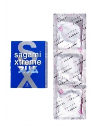 Розовые презервативы Sagami Xtreme FEEL FIT 3D - 3 шт. - Sagami - купить с доставкой в Петрозаводске
