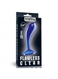 Синяя анальная втулка Flawless Clear Prostate Plug 6.0 - 15 см. - Lovetoy - в Петрозаводске купить с доставкой
