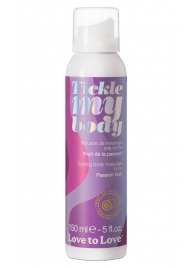 Массажная хрустящая пенка Tickle my body с ароматом маракуйи - 150 мл. - Love to Love - купить с доставкой в Петрозаводске