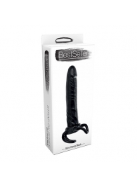 Чёрная насадка-фаллос для двойного проникновения INFLATABLE DILDO SLIM DONG  - 13,5 см. - Toyz4lovers - в Петрозаводске купить с доставкой