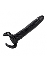 Чёрная насадка-фаллос для двойного проникновения INFLATABLE DILDO SLIM DONG  - 13,5 см. - Toyz4lovers - в Петрозаводске купить с доставкой