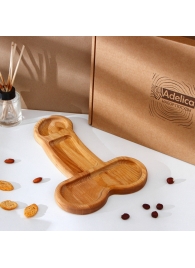 Деревянное блюдо для подачи в форме члена (32,5 х 20 х 1,7 см) - Сима-Ленд - купить с доставкой в Петрозаводске