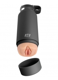 Серый мастурбатор в виде бутылки F*ck Flask - Pipedream - в Петрозаводске купить с доставкой