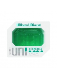 Зеленый мастурбатор-стимулятор Tenga Uni Emerald - Tenga - в Петрозаводске купить с доставкой