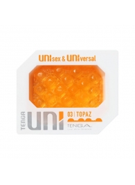 Оранжевый мастурбатор-стимулятор Tenga Uni Topaz - Tenga - в Петрозаводске купить с доставкой