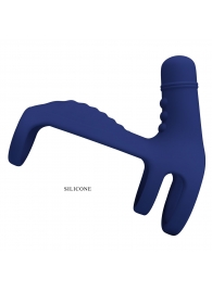 Синяя вибронасадка на пенис Vibrating Penis Sling - Baile - в Петрозаводске купить с доставкой