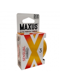 Презервативы анатомической формы Maxus Sensual - 3 шт. - Maxus - купить с доставкой в Петрозаводске