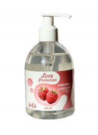 Лубрикант на водной основе Love Protection Raspberry с ароматом малины - 300 мл. - Lola Games - купить с доставкой в Петрозаводске