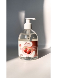 Лубрикант на водной снове Love Protection Strawberry с ароматом клубники - 300 мл. - Lola Games - купить с доставкой в Петрозаводске