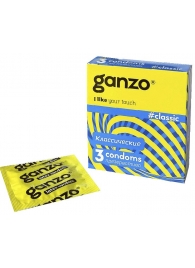Классические презервативы с обильной смазкой Ganzo Classic - 3 шт. - Ganzo - купить с доставкой в Петрозаводске