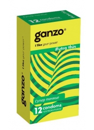 Ультратонкие презервативы Ganzo Ultra thin - 12 шт. - Ganzo - купить с доставкой в Петрозаводске
