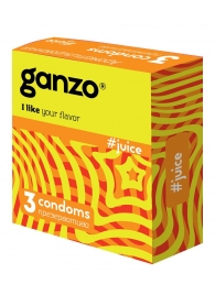 Ароматизированные презервативы Ganzo Juice - 3 шт. - Ganzo - купить с доставкой в Петрозаводске