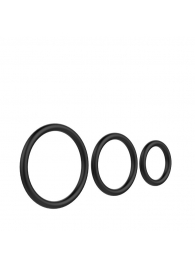 Набор из 3 чёрных колец различного диаметра - Baile - в Петрозаводске купить с доставкой