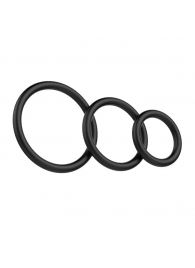 Набор из 3 чёрных колец различного диаметра - Baile - в Петрозаводске купить с доставкой