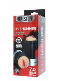 Двусторонний мастурбатор REALSTUFF 2 IN 1 HUMMER MOUTH   VAGINA - ротик и вагина - Dream Toys - в Петрозаводске купить с доставкой