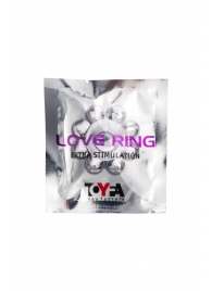 Прозрачное гелевое эрекционное кольцо-цветок - Toyfa Basic - в Петрозаводске купить с доставкой