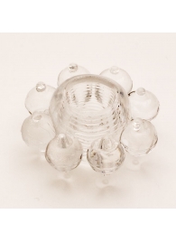 Прозрачное гелевое эрекционное кольцо-цветок - Toyfa Basic - в Петрозаводске купить с доставкой