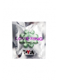 Зеленое эрекционное кольцо-цветок - Toyfa Basic - в Петрозаводске купить с доставкой