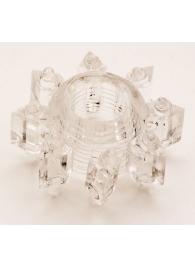 Прозрачное гелевое эрекционное кольцо-звезда - Toyfa Basic - в Петрозаводске купить с доставкой