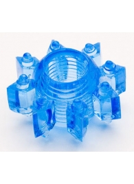 Голубая гелевая насадка-звезда - Toyfa Basic - в Петрозаводске купить с доставкой