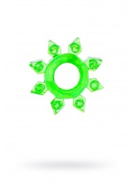 Зеленое эрекционное кольцо-звезда - Toyfa Basic - в Петрозаводске купить с доставкой