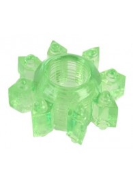 Зеленое эрекционное кольцо-звезда - Toyfa Basic - в Петрозаводске купить с доставкой