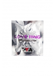 Прозрачное гелевое эрекционное кольцо с шипиками - Toyfa Basic - в Петрозаводске купить с доставкой