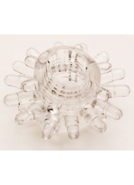 Прозрачное гелевое эрекционное кольцо с шипиками - Toyfa Basic - в Петрозаводске купить с доставкой