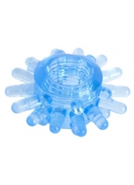 Голубая гелевая насадка с шипиками - Toyfa Basic - в Петрозаводске купить с доставкой