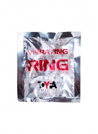 Прозрачное эрекционное кольцо с вибратором  и подхватом - Toyfa Basic - в Петрозаводске купить с доставкой