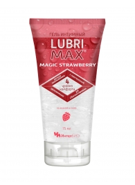 Интимный гель-смазка на водной основе Lubrimax Magic Strawberry - 75 мл. - ИнтелБИО - купить с доставкой в Петрозаводске