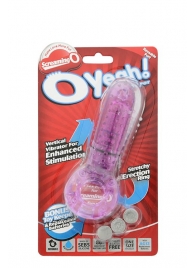 Фиолетовое эрекционное кольцо с вибрацией и пальчиком OYEAH PURPLE - Screaming O - в Петрозаводске купить с доставкой