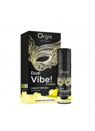 Съедобный жидкий вибратор Dual Vibe! со вкусом лимонного джина с тоником - 15 мл. - ORGIE - купить с доставкой в Петрозаводске