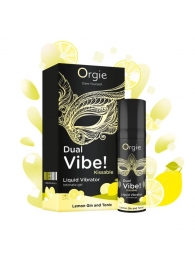 Съедобный жидкий вибратор Dual Vibe! со вкусом лимонного джина с тоником - 15 мл. - ORGIE - купить с доставкой в Петрозаводске