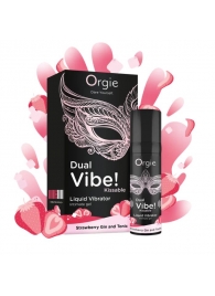 Съедобный жидкий вибратор Dual Vibe! со вкусом клубничного джина с тоником - 15 мл. - ORGIE - купить с доставкой в Петрозаводске