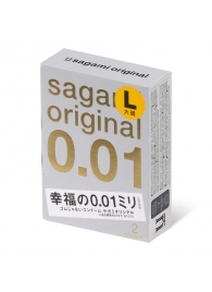 Презервативы Sagami Original 0.01 L-size увеличенного размера - 2 шт. - Sagami - купить с доставкой в Петрозаводске