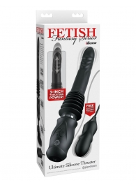 Черный автоматический вибромассажер с вибропулей Ultimate Silicone Thruster - Pipedream - купить с доставкой в Петрозаводске