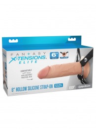 Полый страпон на ремнях 6’’ Hollow Silicone Strap-on - Pipedream - купить с доставкой в Петрозаводске